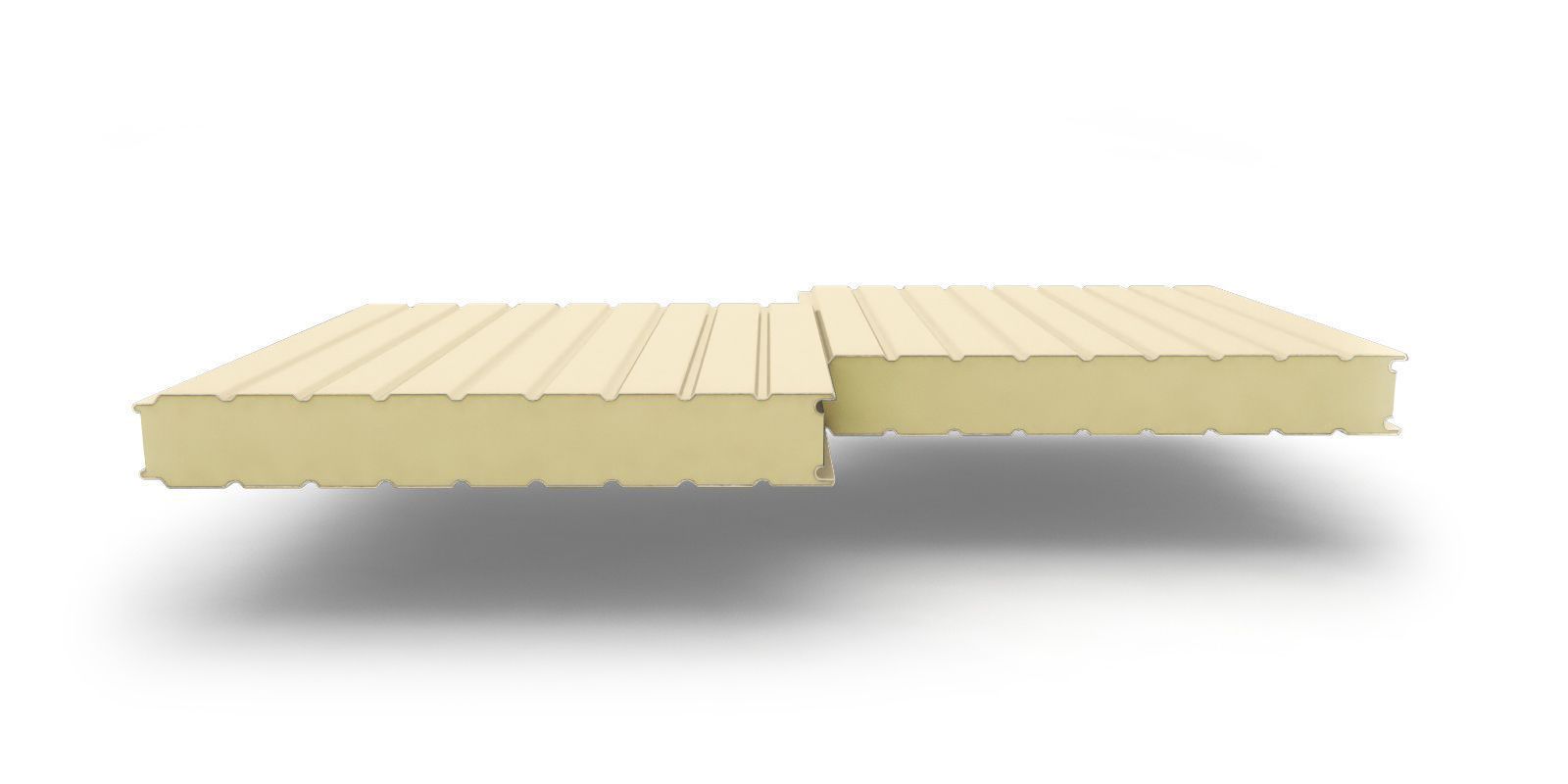 Стеновые трехслойные сэндвич-панели с наполнителем из пенополиуретана, 50 мм, 1000 мм, изображение, фото | Сталь ТД