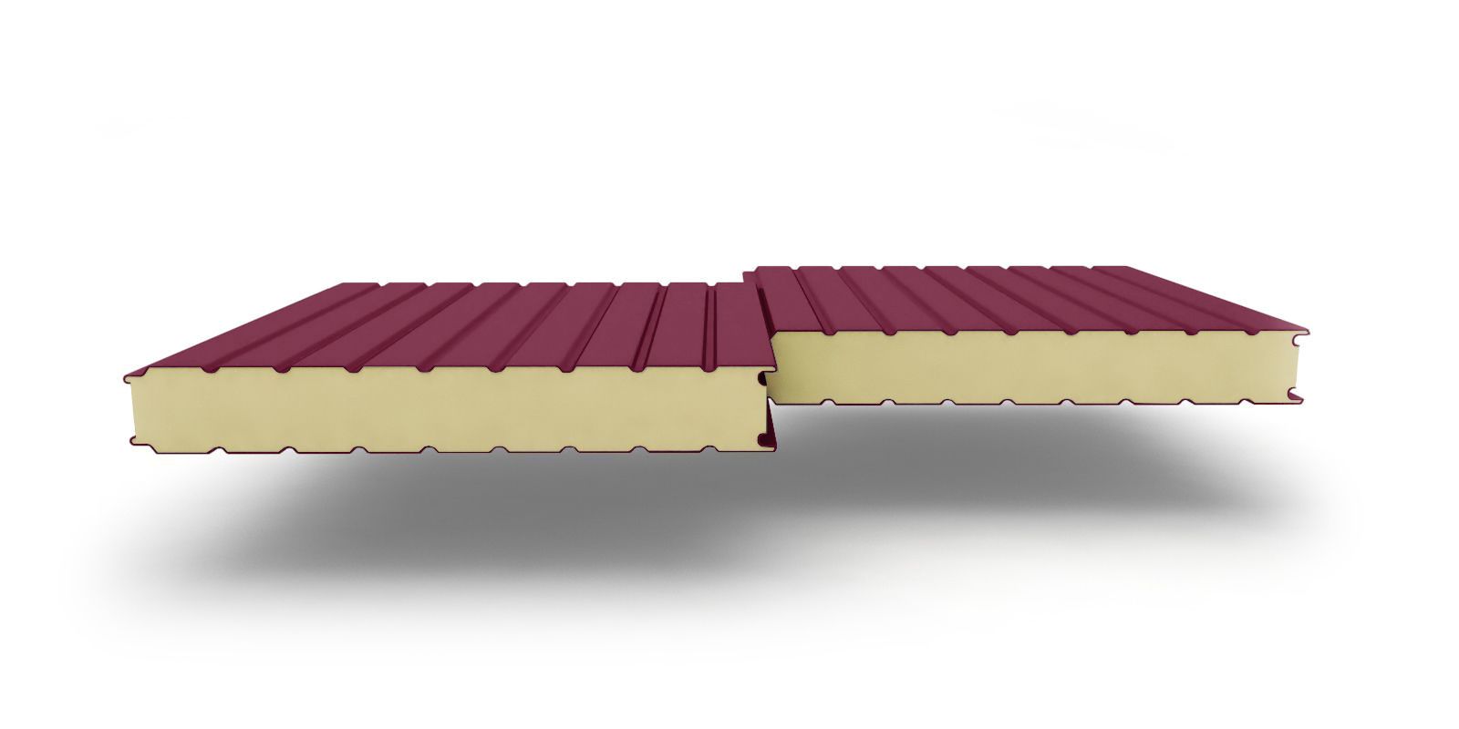Стеновые трехслойные сэндвич-панели с наполнителем из пенополиуретана, 60 мм, 1190 мм, изображение, фото | Сталь ТД