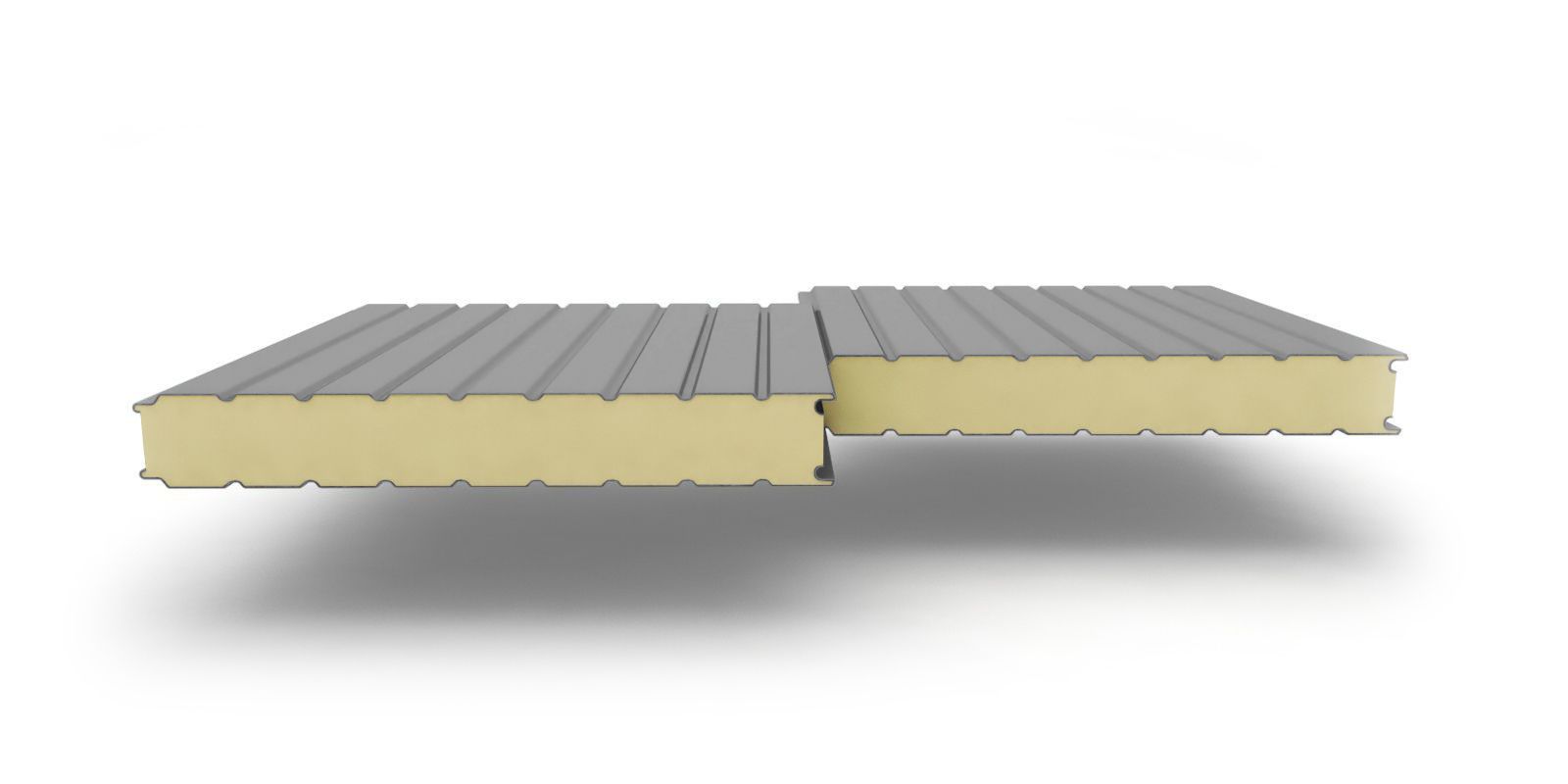 Стеновые трехслойные сэндвич-панели с наполнителем из пенополиуретана, 150 мм, 1160 мм, изображение, фото | Сталь ТД