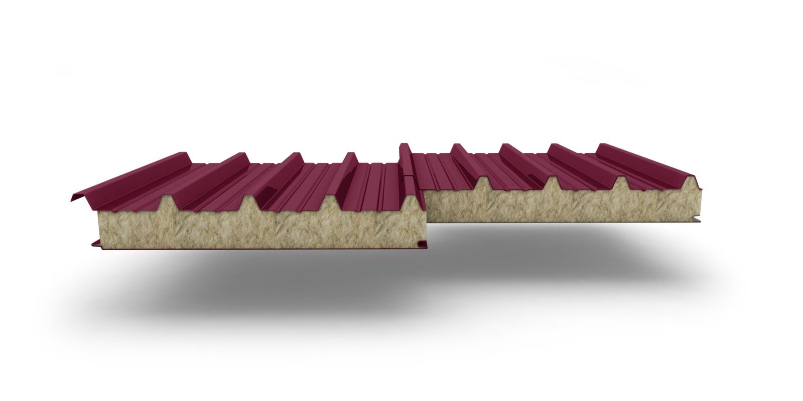 Кровельные трехслойные сэндвич-панели с наполнителем из минеральной ваты, 100 мм, ГОСТ, изображение, фото | Сталь ТД