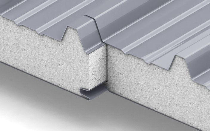 Кровельные сэндвич-панели с наполнителем из пенополистирола