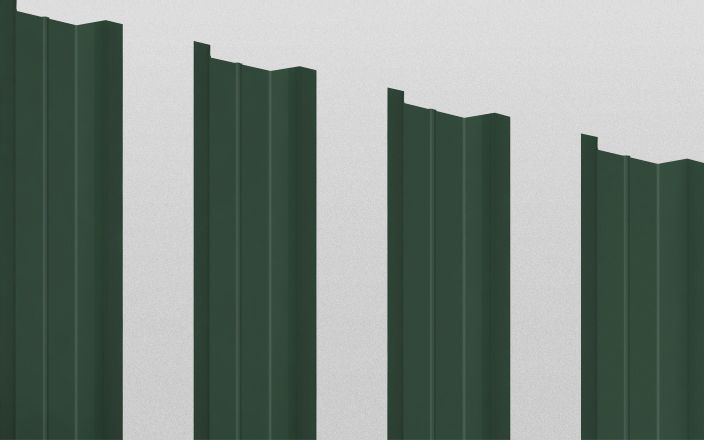 Штакетник металлический П-образный с ребром жёсткости