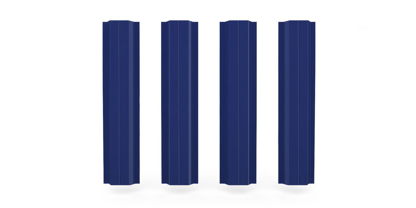 Штакетник металлический П-образный с ребром жесткости, 1,8 м, классические цвета, двусторонний, изображение, фото | Сталь ТД