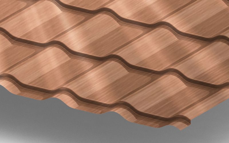 Металлочерепица Супермонтеррей с покрытием Colorcoat Prisma, изображение, фото | Сталь ТД