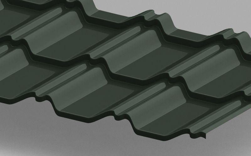 Металлочерепица Kvinta Uno с покрытием GreenСoat Pural 0,5 мм., изображение, фото | Сталь ТД