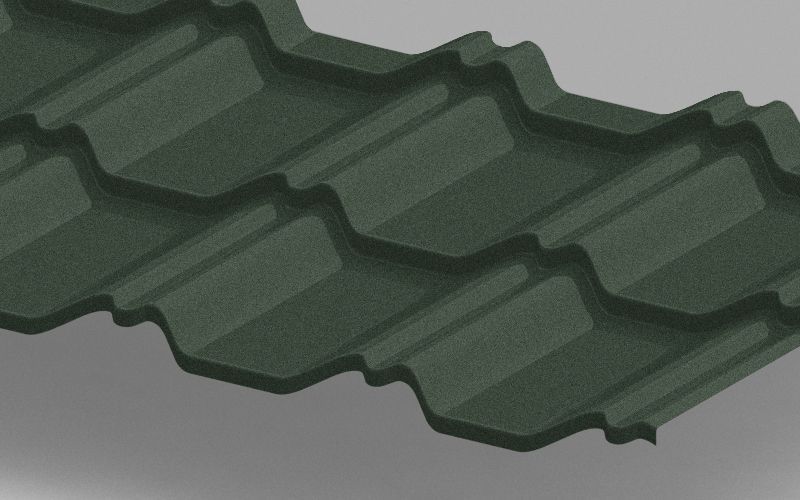 Металлочерепица Kvinta Uno с покрытием GreenСoat Pural Matt 0,5 мм., изображение, фото | Сталь ТД