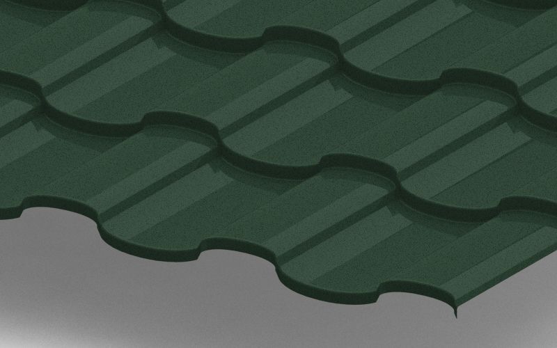 Металлочерепица RUUKKI® ADAMANTE с покрытием Green Coat Pural BT Matt, изображение, фото | Сталь ТД