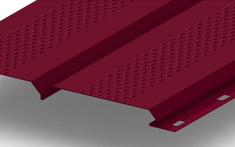 Металлический софит Экобрус с перфорацией с покрытием Satin®, 0,5 мм, изображение, фото | Сталь ТД