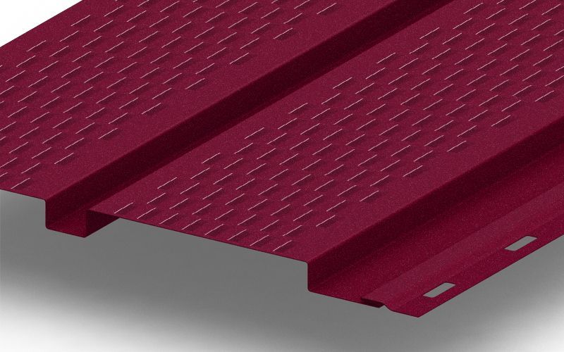 Металлический софит Квадро брус с перфорацией с покрытием Velur®, 0,5 мм, изображение, фото | Сталь ТД