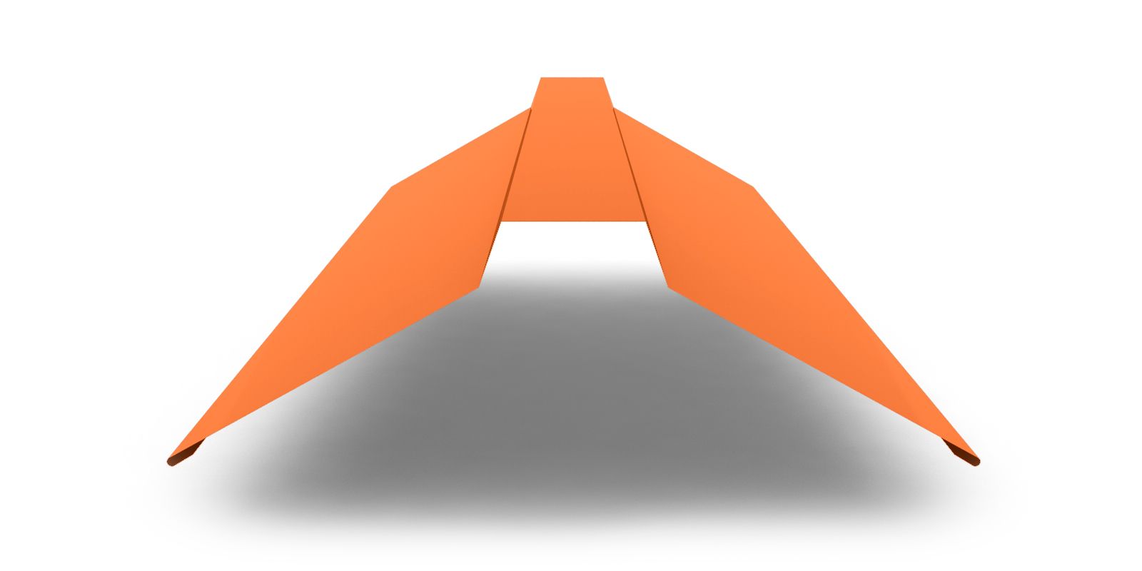 Планка конька плоского с покрытием PVDF, 0,5 мм, изображение, фото | Сталь ТД