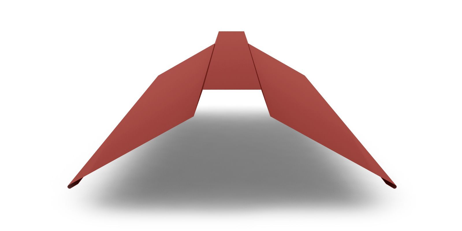Планка конька плоского с покрытием Atlas, 0,5 мм, изображение, фото | Сталь ТД
