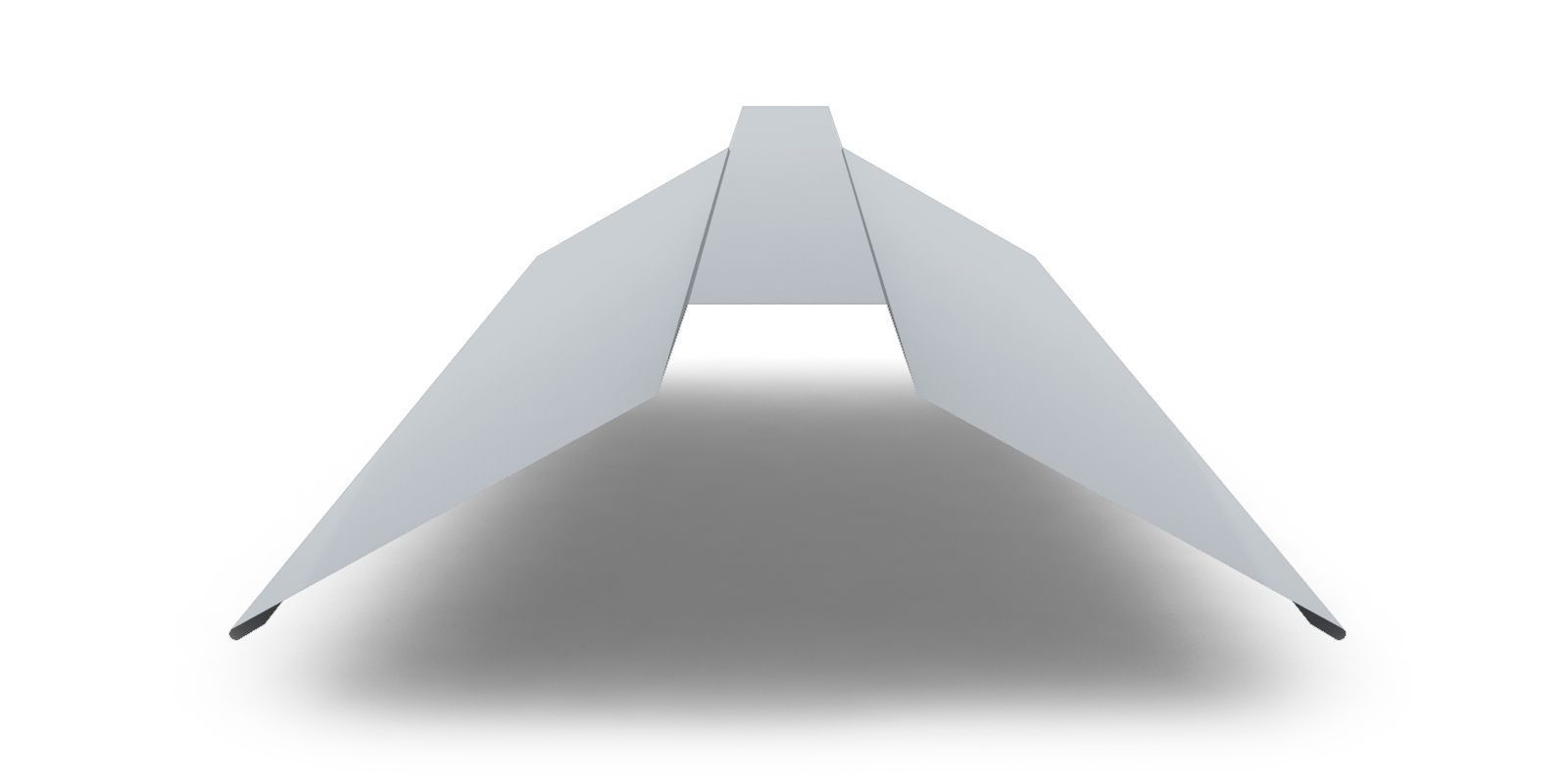 Планка конька плоского оцинкованная, 0,45 мм, изображение, фото | Сталь ТД