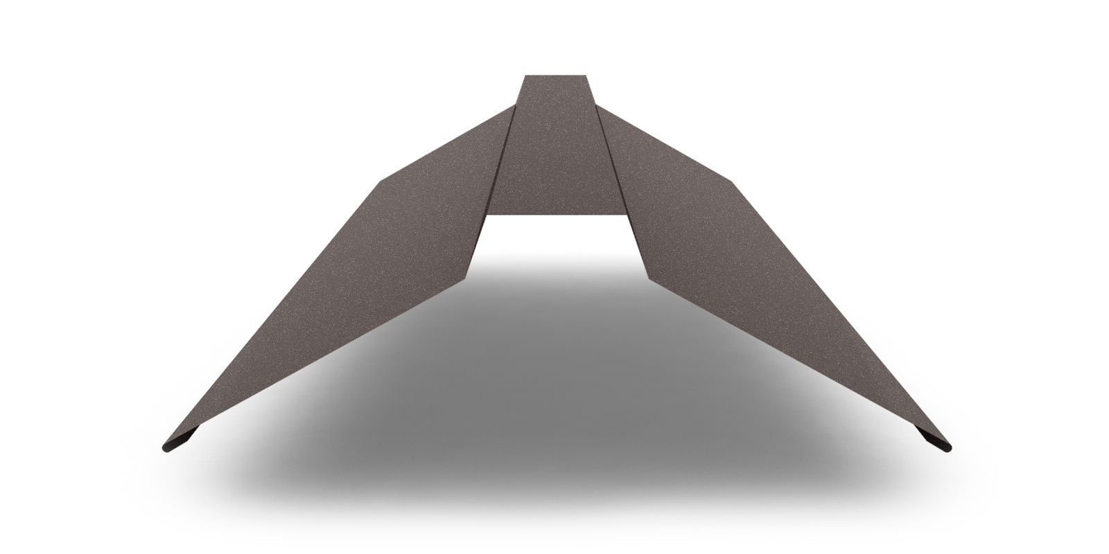 Планка конька плоского с покрытием Стальной бархат, 0,5 мм, изображение, фото | Сталь ТД