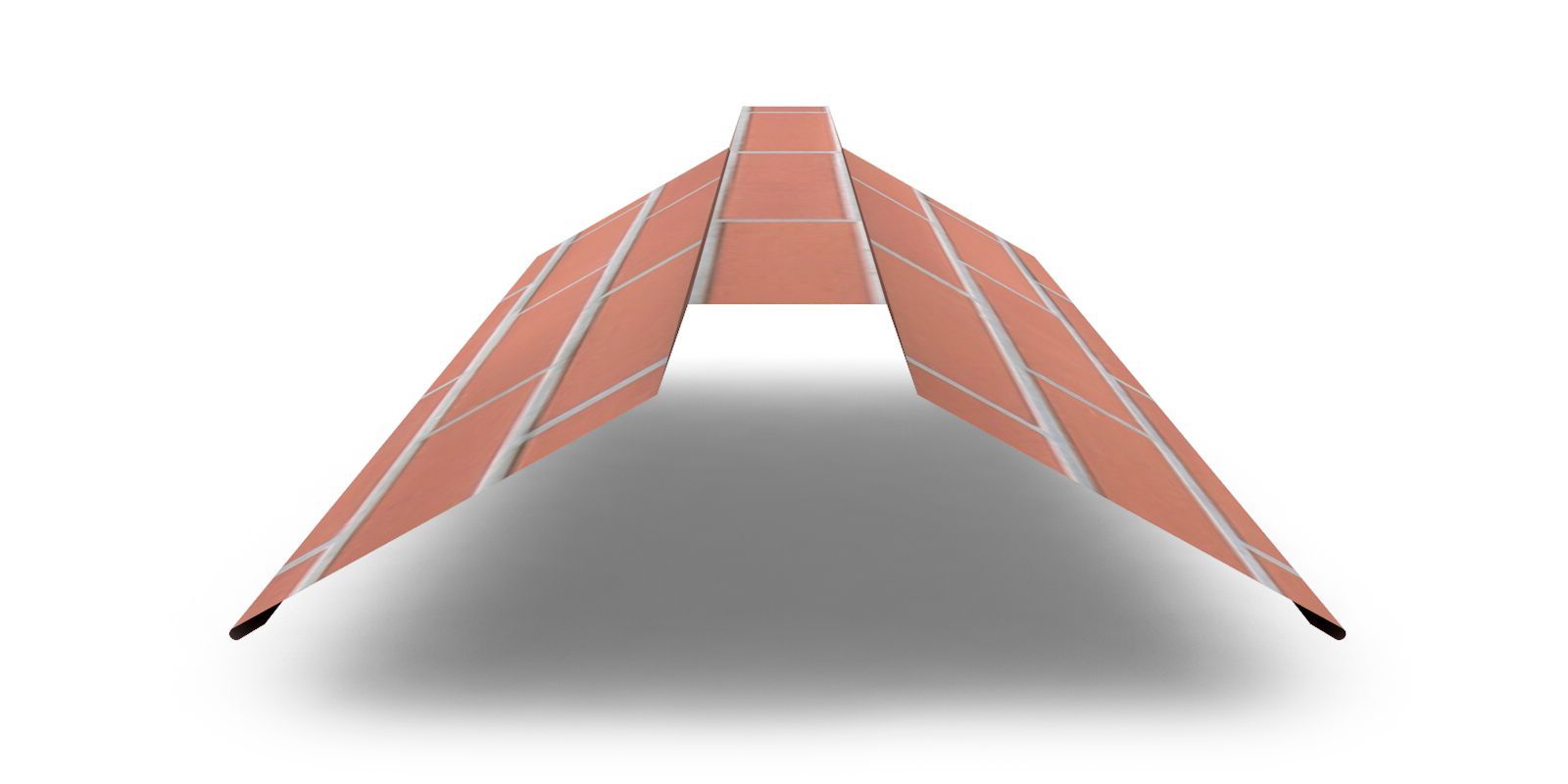 Планка конька плоского с покрытием Ecosteel®, 0,5 мм, изображение, фото | Сталь ТД
