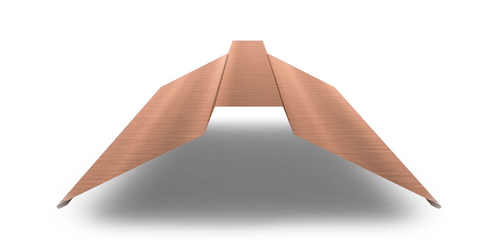 Планка конька плоского широкого с покрытием AGNETA, 0,5 мм, изображение, фото | Сталь ТД