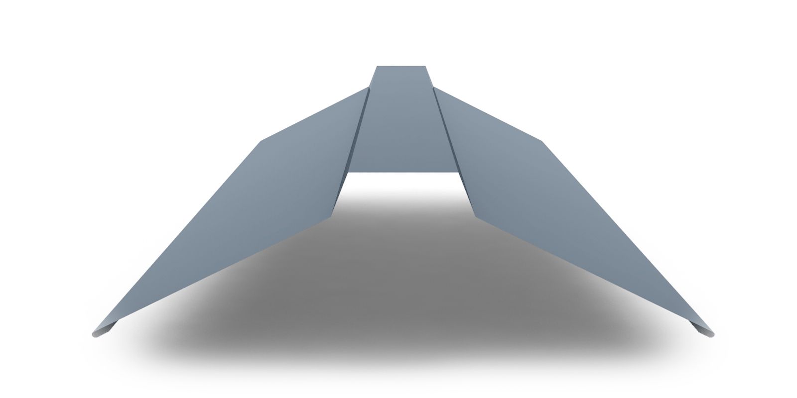 Планка конька плоского широкого с покрытием PURMAN, 0,5 мм, изображение, фото | Сталь ТД
