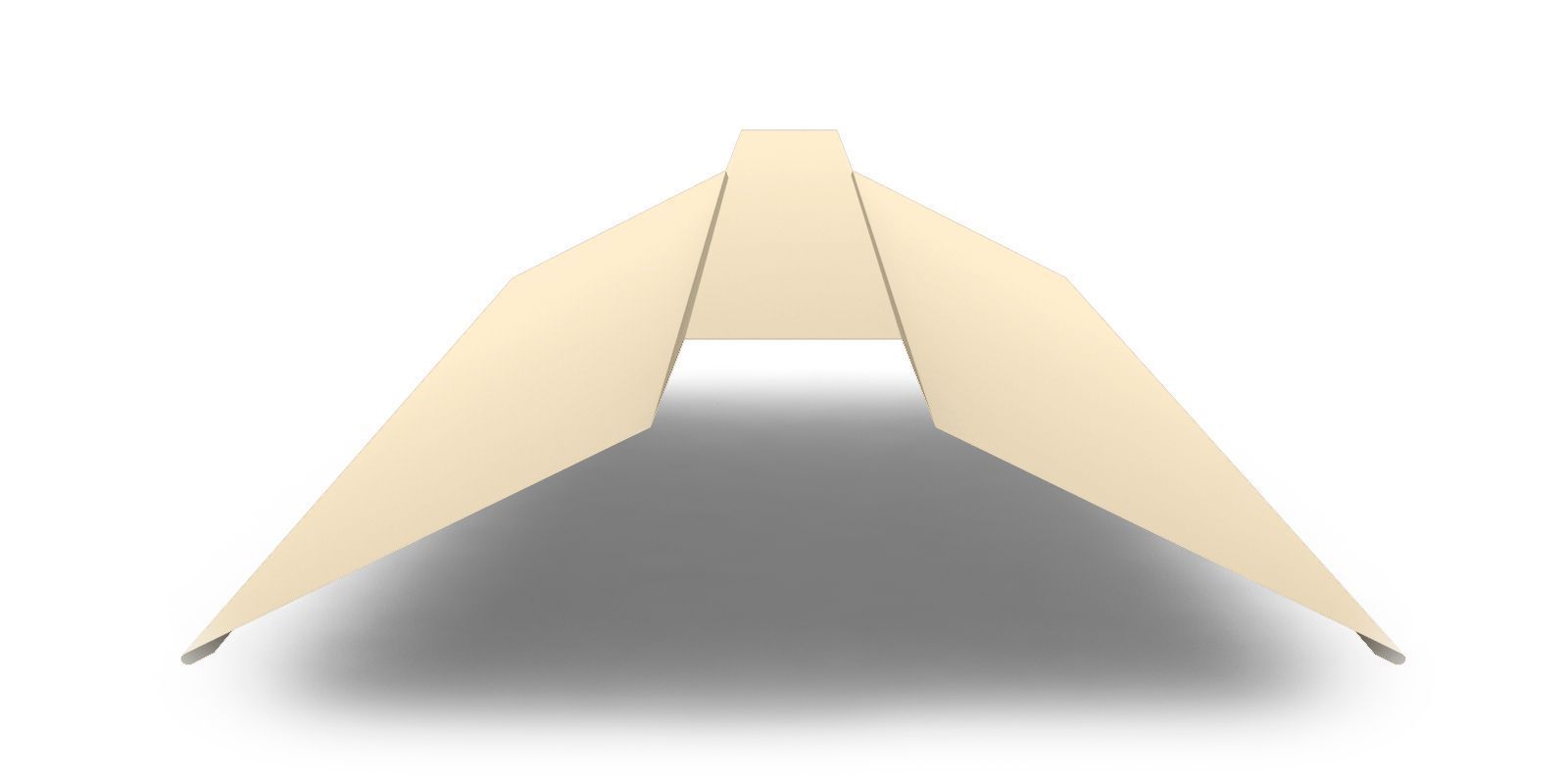 Планка конька плоского широкого с покрытием NormanMP, 0,5 мм, изображение, фото | Сталь ТД