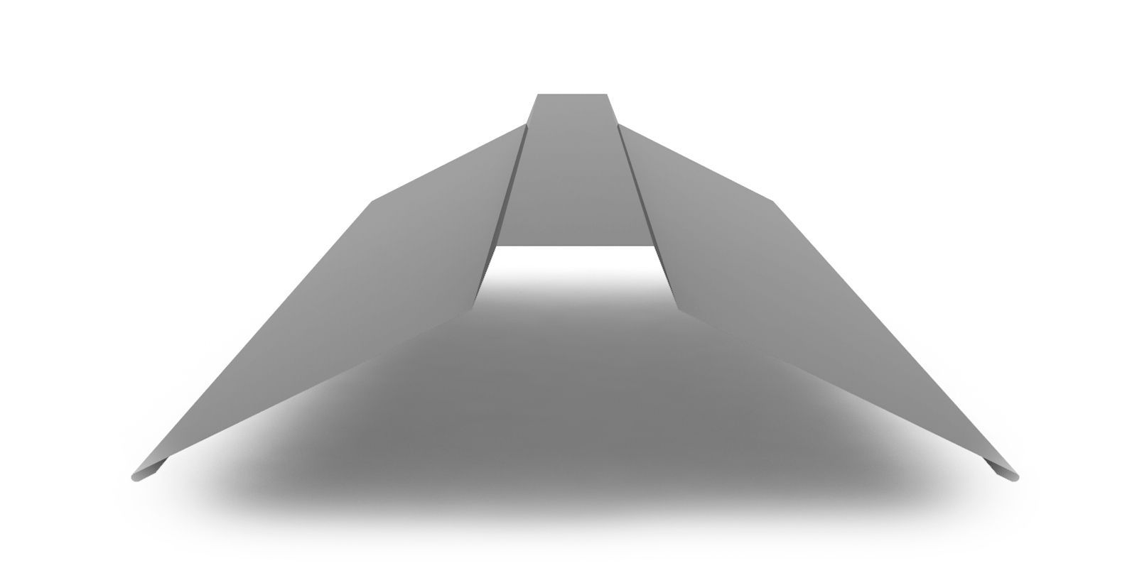 Планка конька плоского широкого с покрытием Полиэстер, 0,45 мм, изображение, фото | Сталь ТД