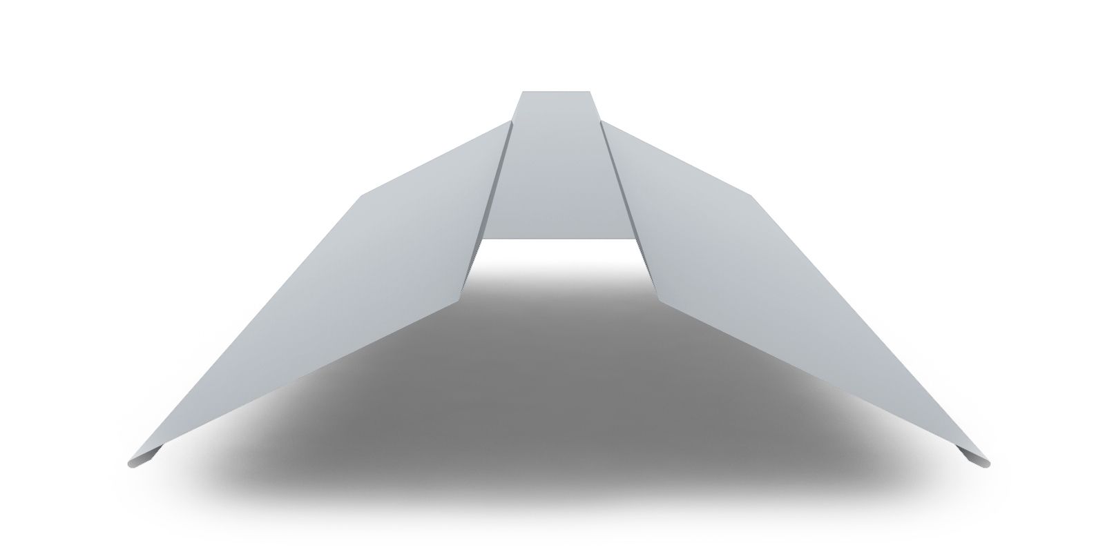 Планка конька плоского широкого оцинкованная, 0,45 мм, изображение, фото | Сталь ТД