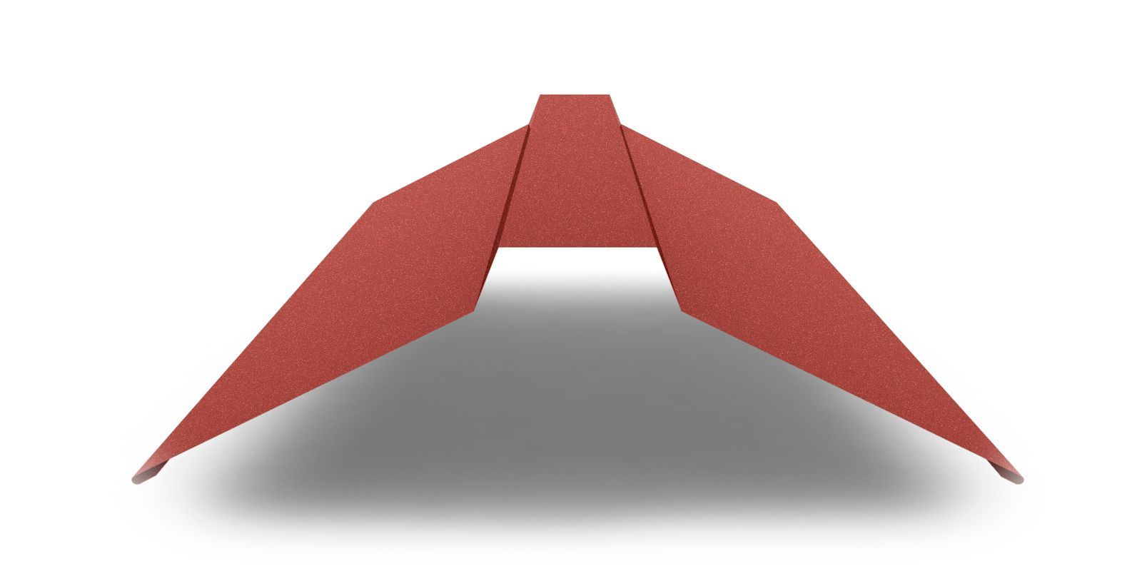Планка конька плоского широкого с покрытием Velur, 0,5 мм, изображение, фото | Сталь ТД