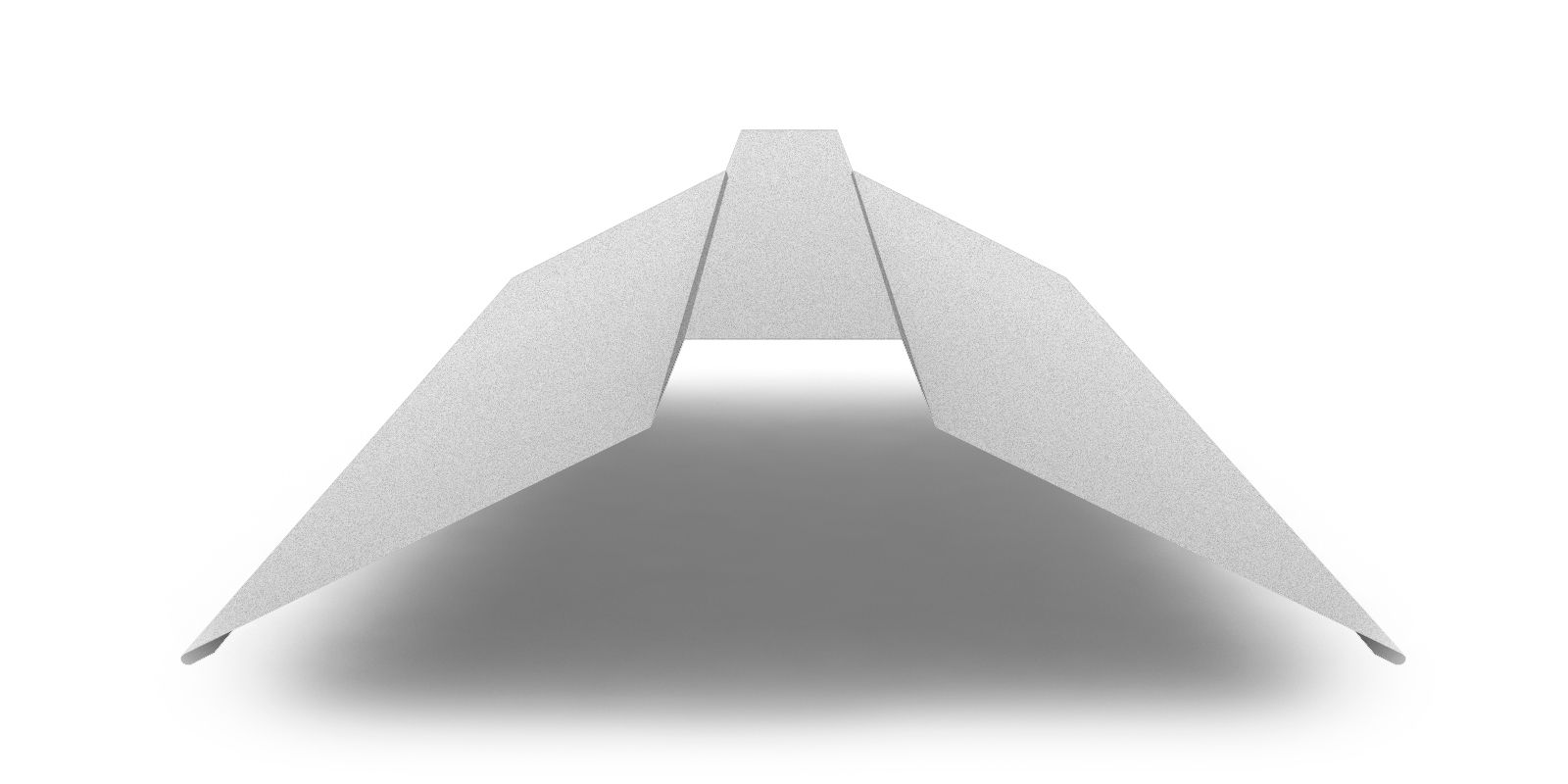 Планка конька плоского широкого с покрытием Пластизол, 0,5 мм, изображение, фото | Сталь ТД