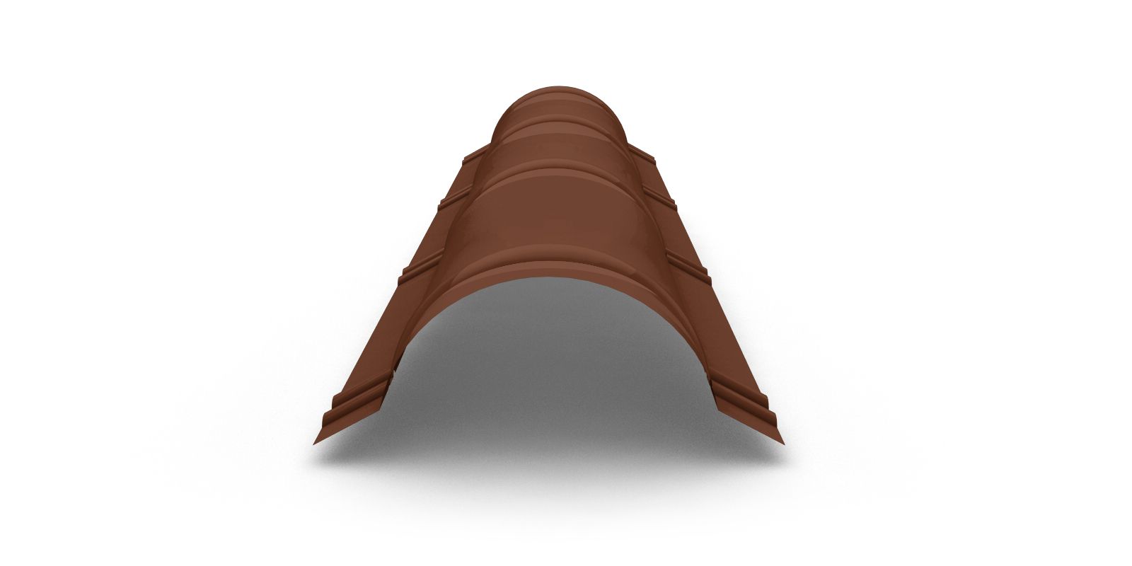 Планка конька полукруглого с покрытием PURMAN, 0,5 мм, изображение, фото | Сталь ТД