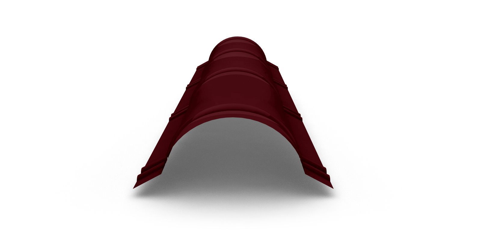 Планка конька полукруглого с покрытием PURETAN, 0,5 мм, изображение, фото | Сталь ТД