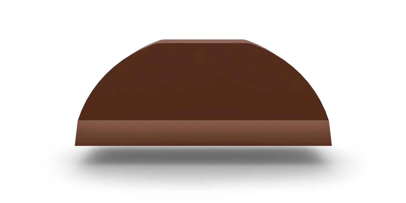 Заглушка полукруглого конька плоская, с покрытием PURMAN, 0,5 мм, изображение, фото | Сталь ТД