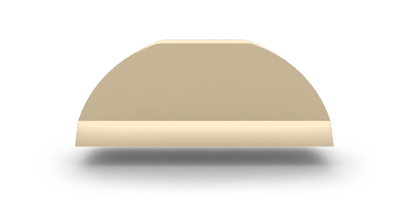 Заглушка полукруглого конька плоская, с покрытием Satin, 0,5 мм, изображение, фото | Сталь ТД