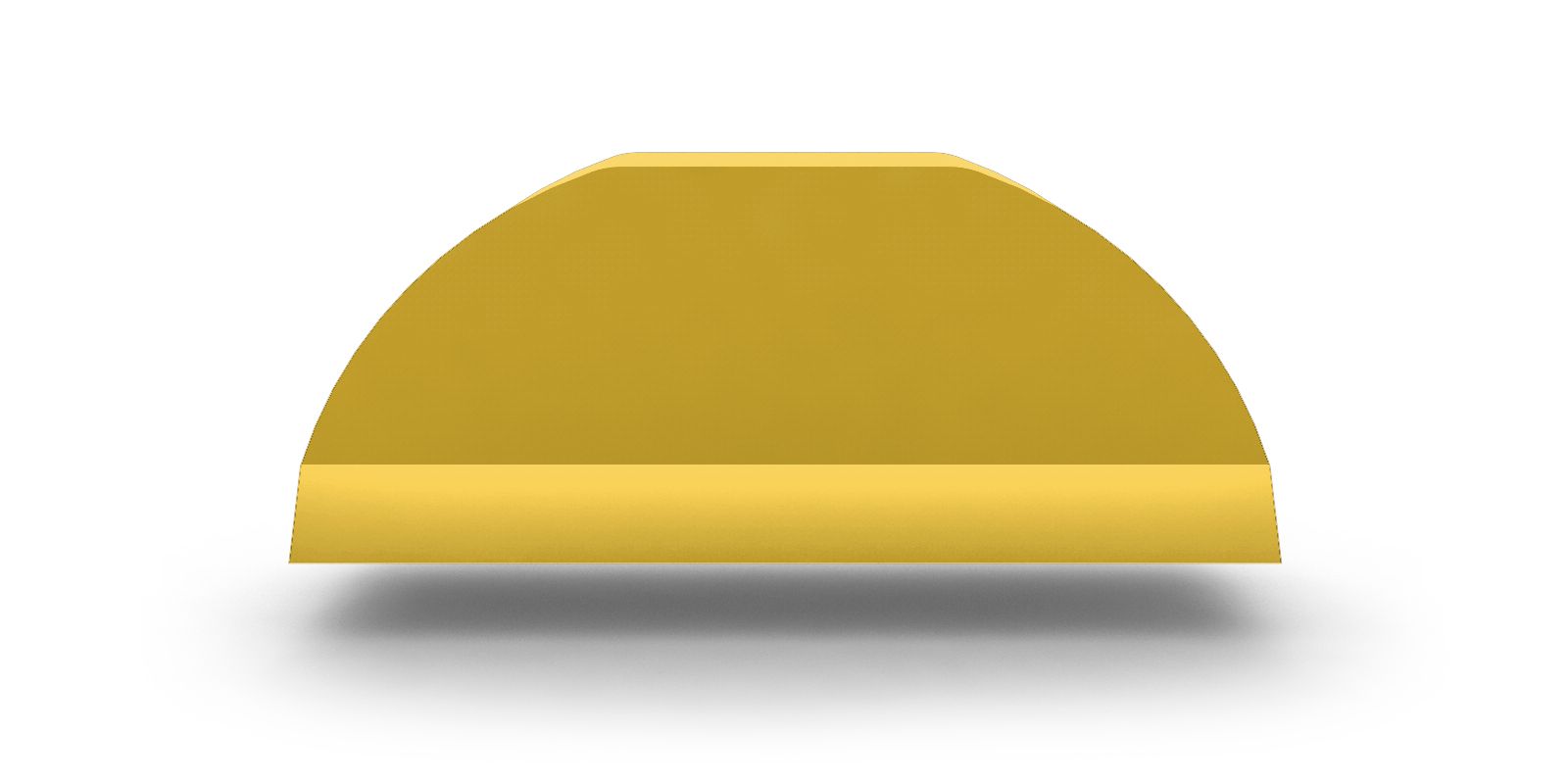 Заглушка полукруглого конька плоская, с покрытием NormanMP, 0,5 мм, изображение, фото | Сталь ТД