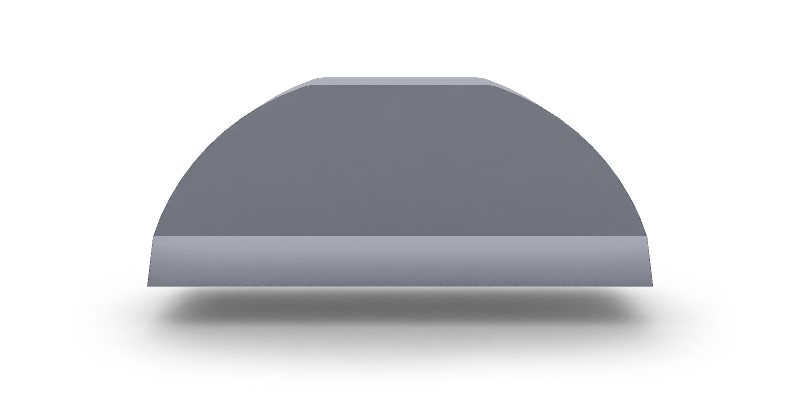 Заглушка полукруглого конька плоская, с покрытием NormanMP, 0,5 мм, изображение, фото | Сталь ТД