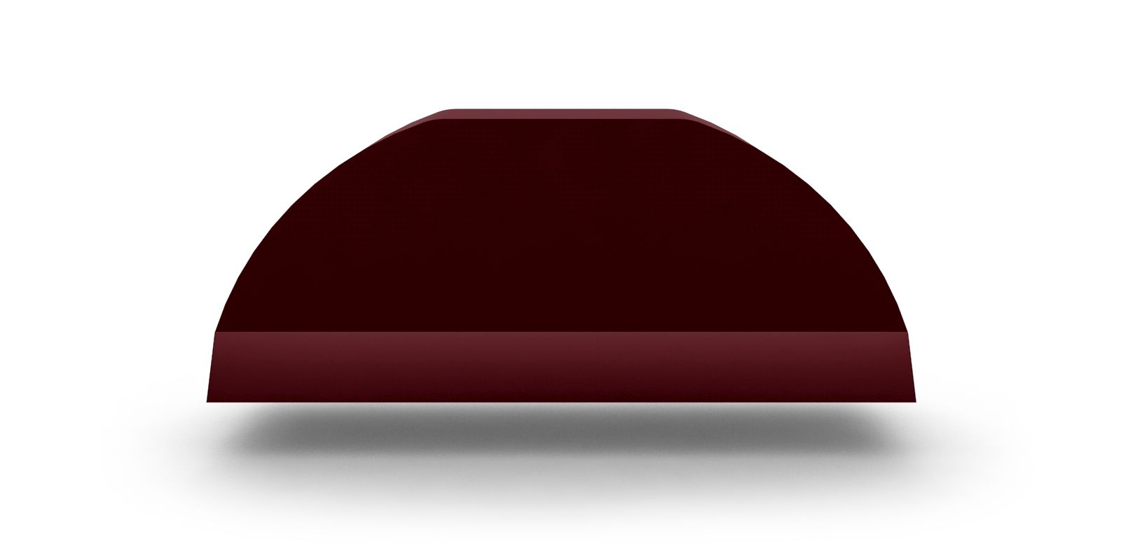 Заглушка полукруглого конька плоская, с покрытием GreenCoat Pural, 0,5 мм, изображение, фото | Сталь ТД