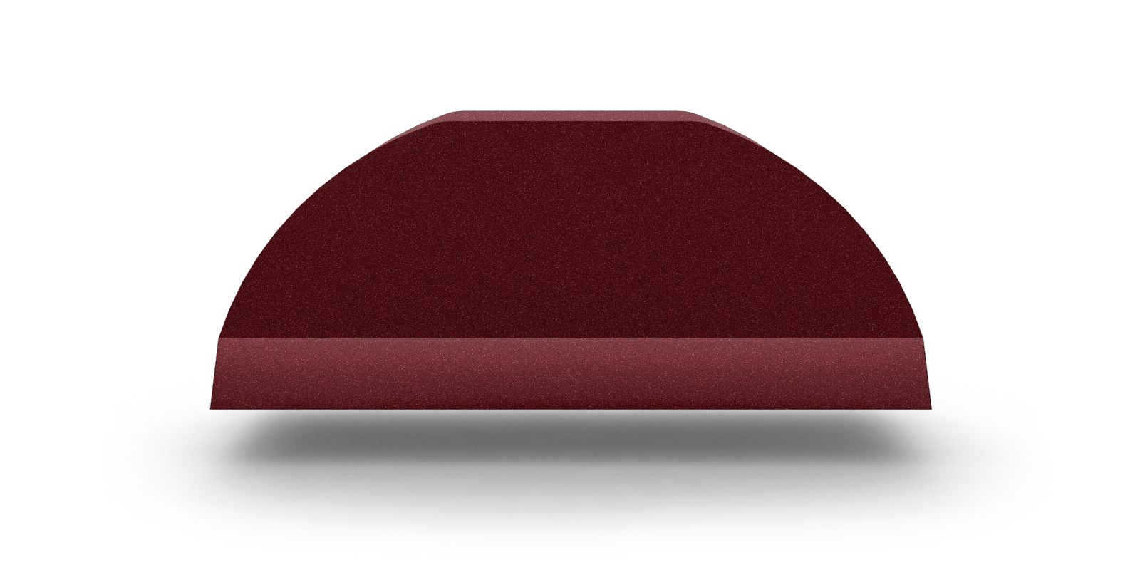 Заглушка полукруглого конька плоская, с покрытием Velur, 0,5 мм, изображение, фото | Сталь ТД