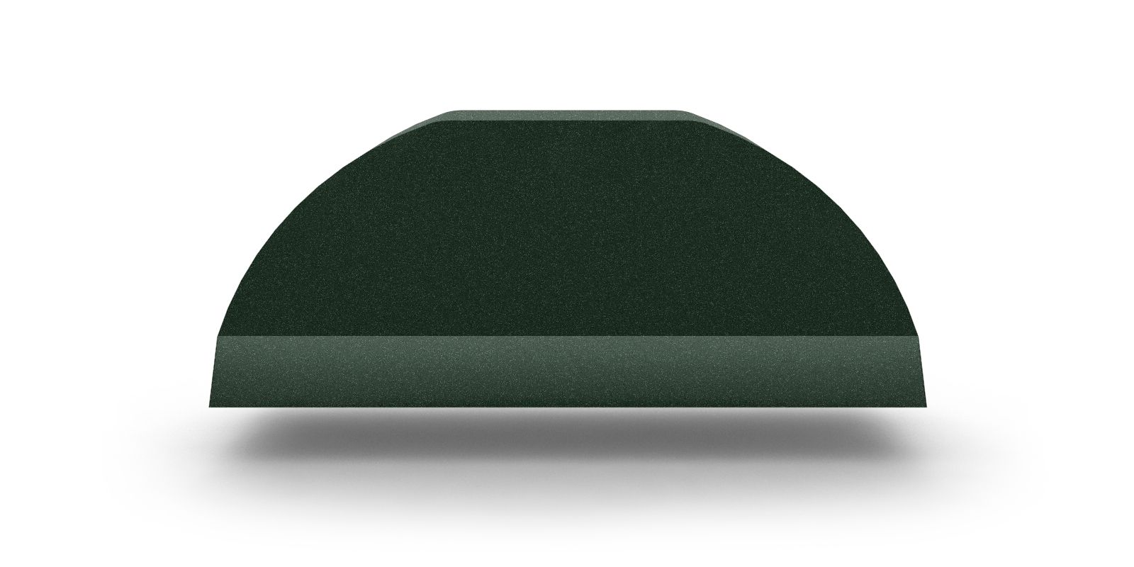 Заглушка полукруглого конька плоская, с покрытием GreenCoat Pural Matt, 0,5 мм, изображение, фото | Сталь ТД