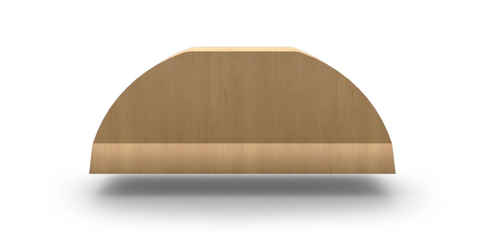 Заглушка полукруглого конька плоская, с покрытием ECOSTEEL, 0,5 мм, изображение, фото | Сталь ТД