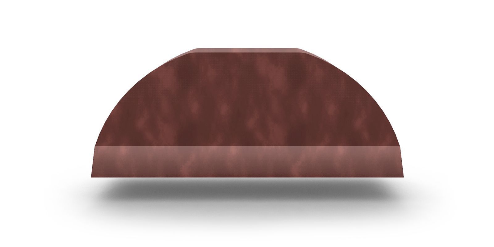 Заглушка полукруглого конька плоская, с покрытием Safari, 0,5 мм, изображение, фото | Сталь ТД