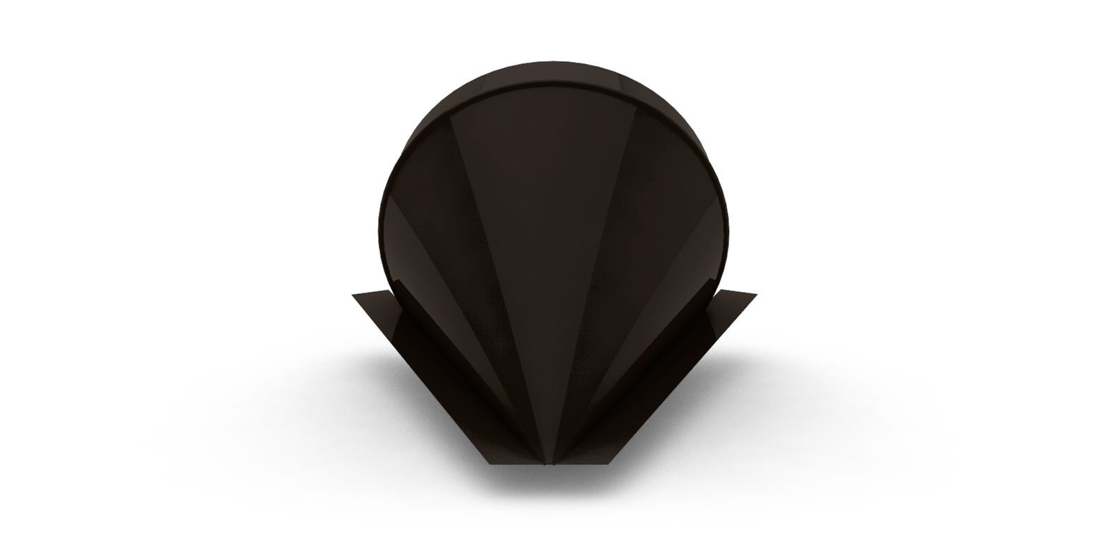 Заглушка полукруглого конька конусная