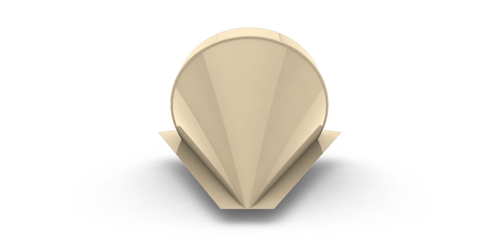 Заглушка полукруглого конька конусная с покрытием Satin, 0,5 мм, изображение, фото | Сталь ТД