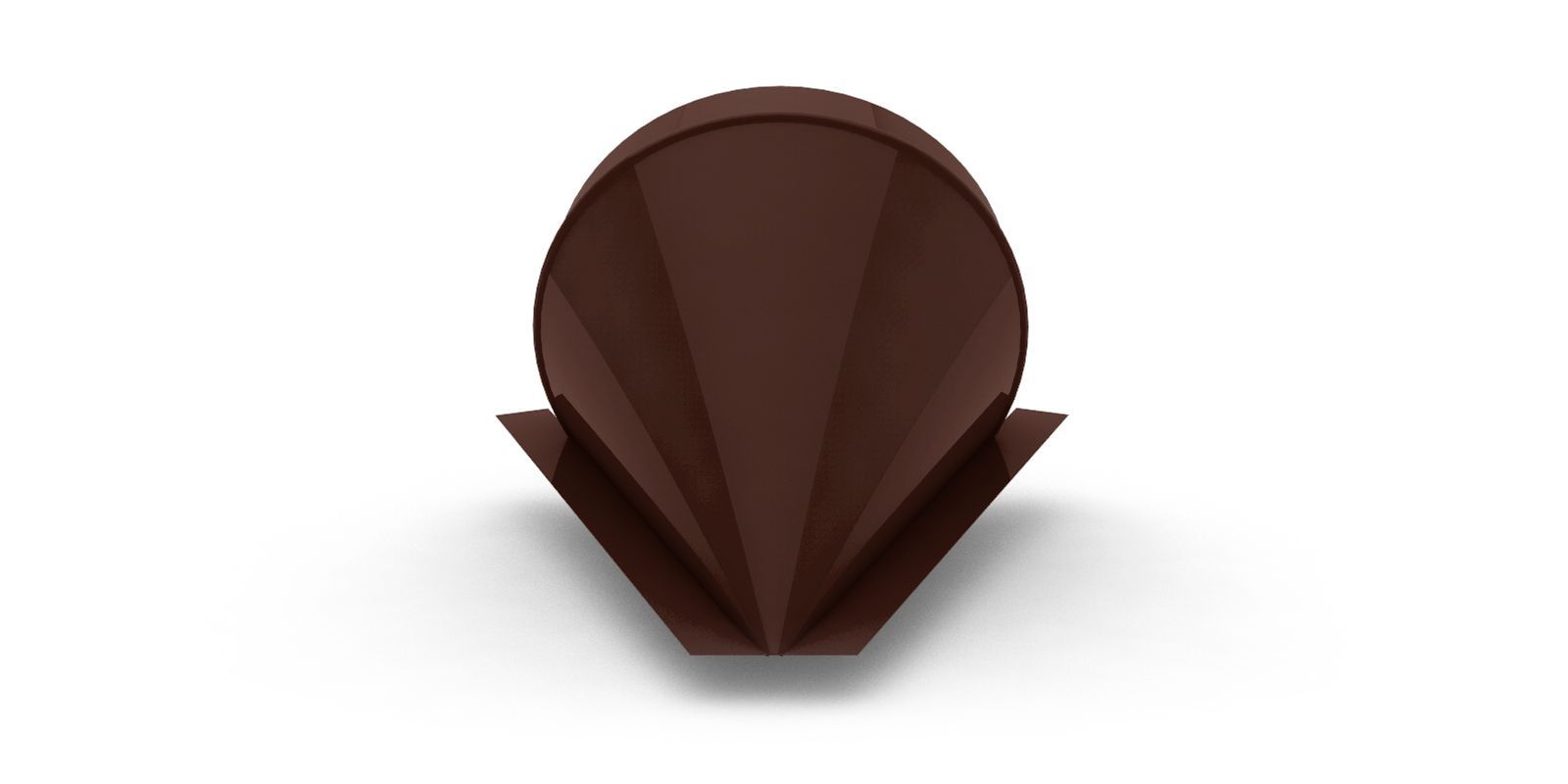 Заглушка полукруглого конька конусная с покрытием PURETAN, 0,5 мм, изображение, фото | Сталь ТД