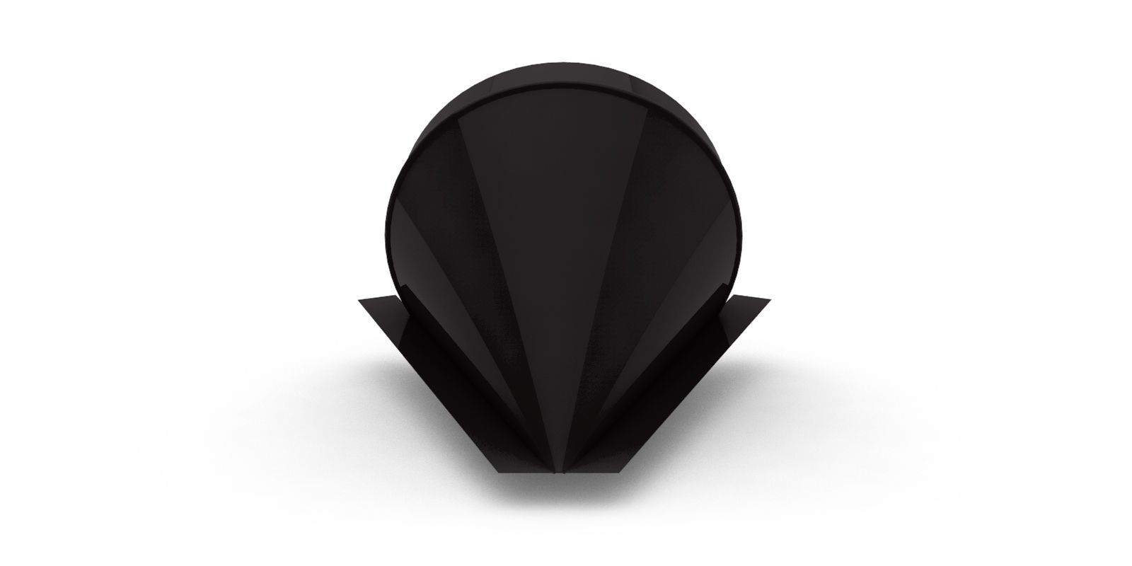 Заглушка полукруглого конька конусная с покрытием PURMAN, 0,5 мм, изображение, фото | Сталь ТД