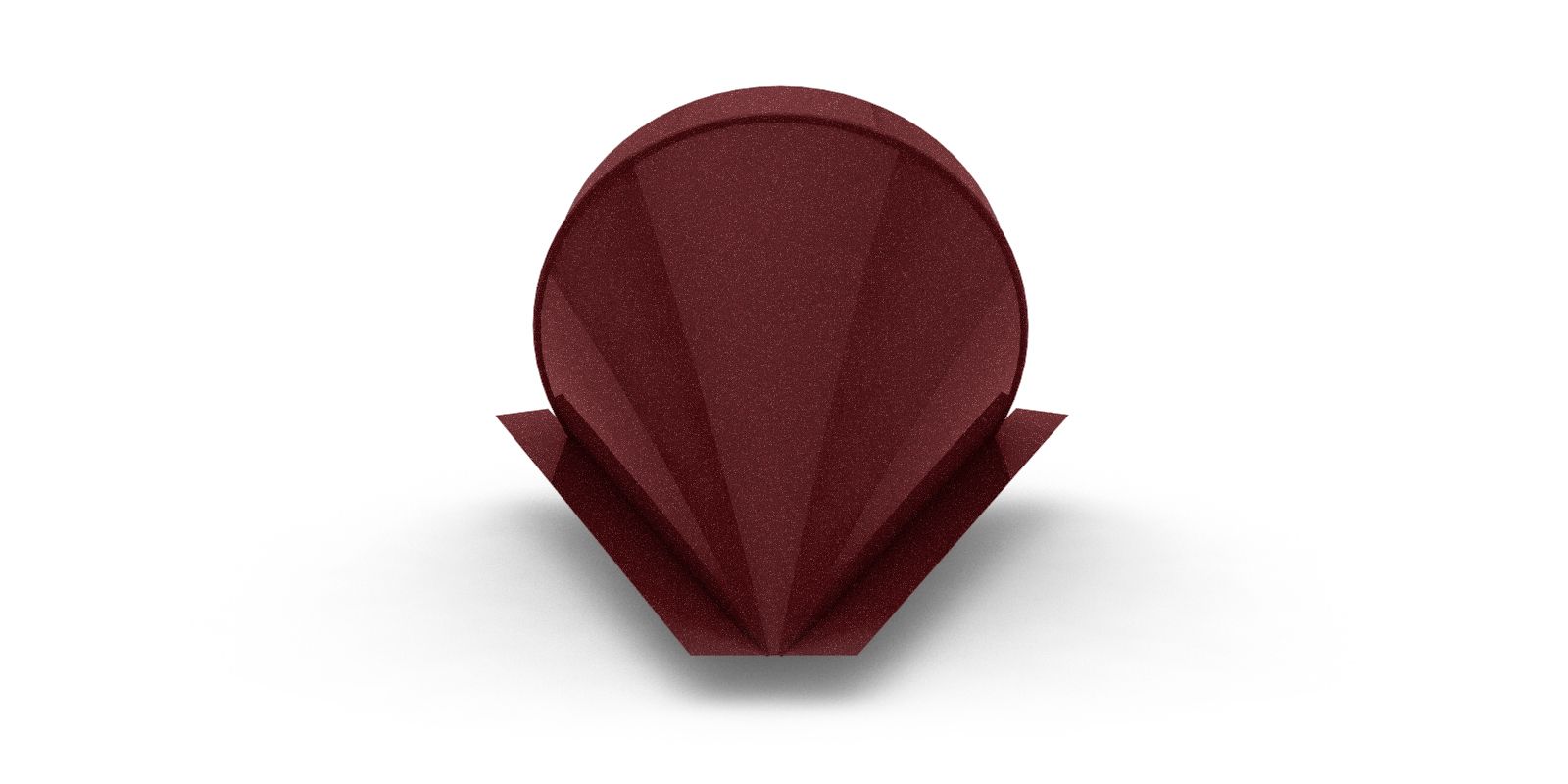 Заглушка полукруглого конька конусная с покрытием Velur, 0,5 мм, изображение, фото | Сталь ТД
