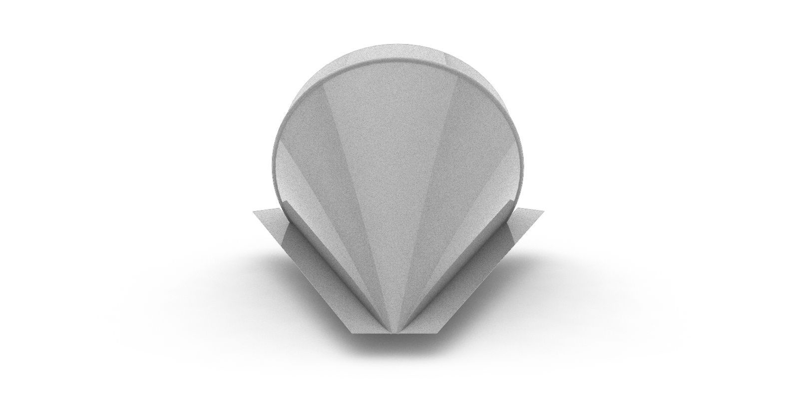 Заглушка полукруглого конька конусная с покрытием Пластизол, 0,5 мм, изображение, фото | Сталь ТД