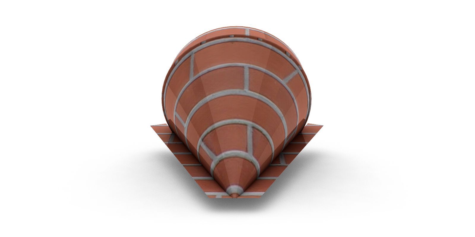 Заглушка полукруглого конька конусная с покрытием ECOSTEEL, 0,5 мм, изображение, фото | Сталь ТД
