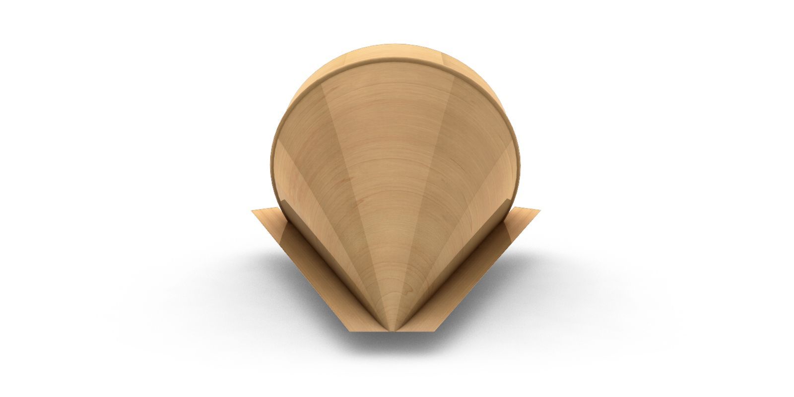 Заглушка полукруглого конька конусная с покрытием ECOSTEEL, 0,5 мм, изображение, фото | Сталь ТД